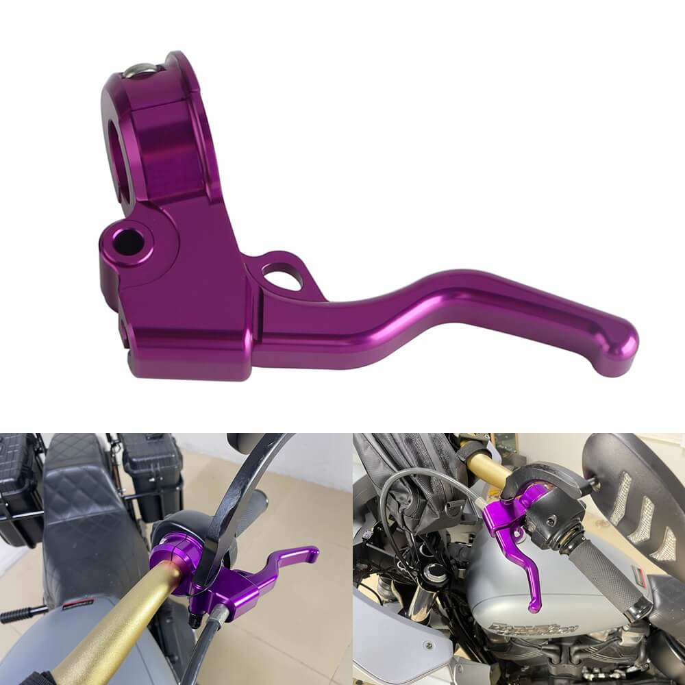 CNC Shorty Easy Pull Clutch Lever Kit For Harley Softail Fat Boy Breakout Low Rider Street Bob Slim 96-24 Clutch Cabled Models - pazoma