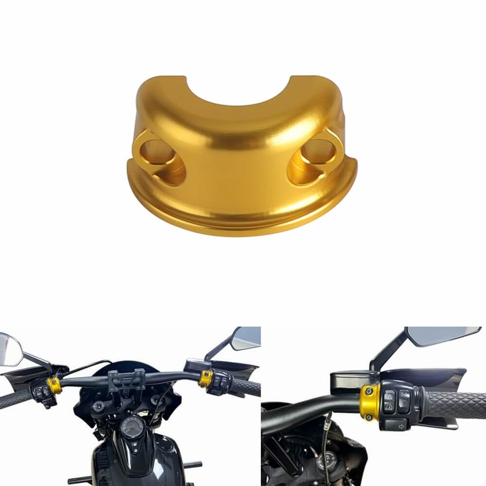 CNC Aluminum Universal Handlebar Clutch Brake Perch Half Clamp For Harley Touring Road Glide King Dyna Softail Sportster Street Bob XL - pazoma