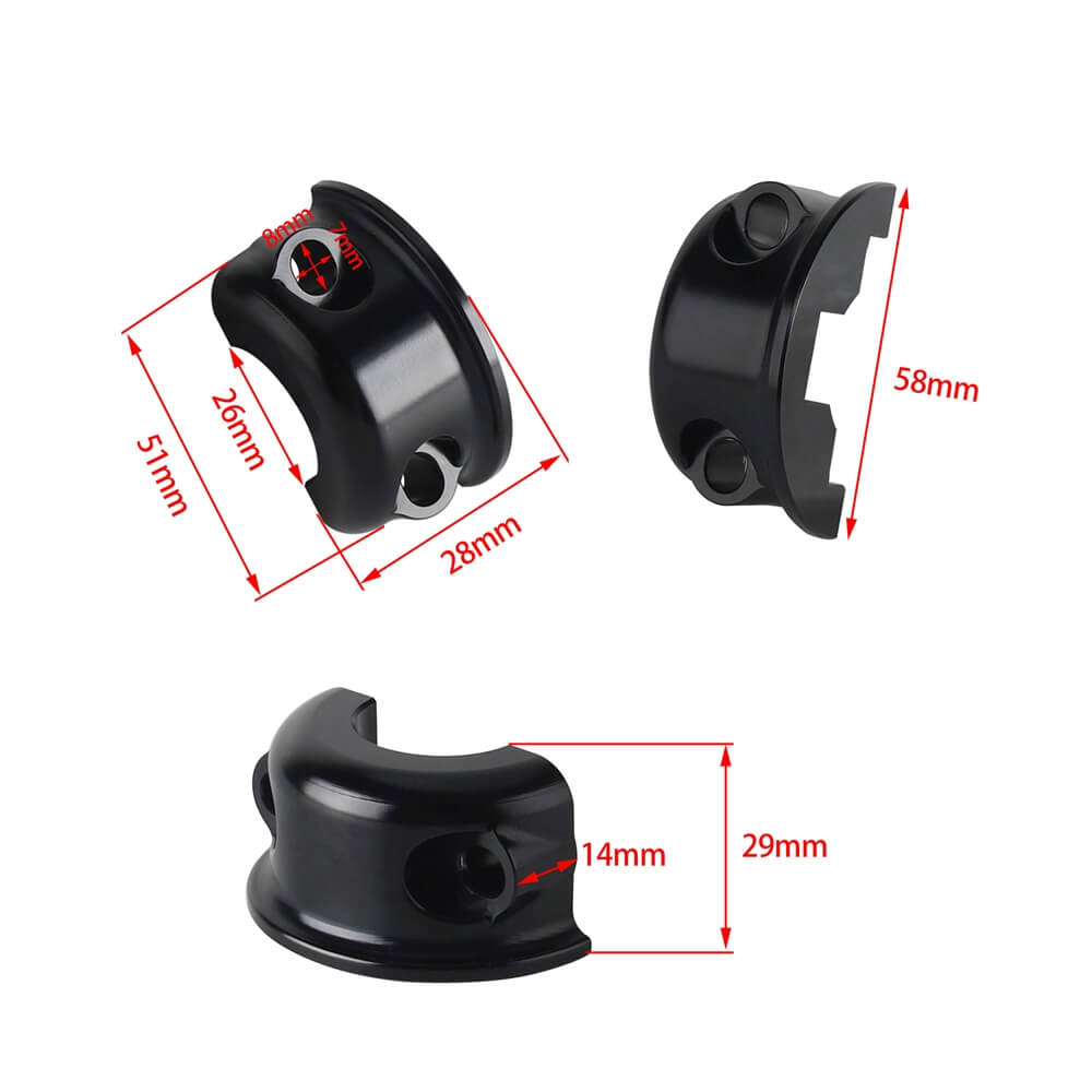 CNC Aluminum Universal Handlebar Clutch Brake Perch Half Clamp For Harley Touring Road Glide King Dyna Softail Sportster Street Bob XL - pazoma