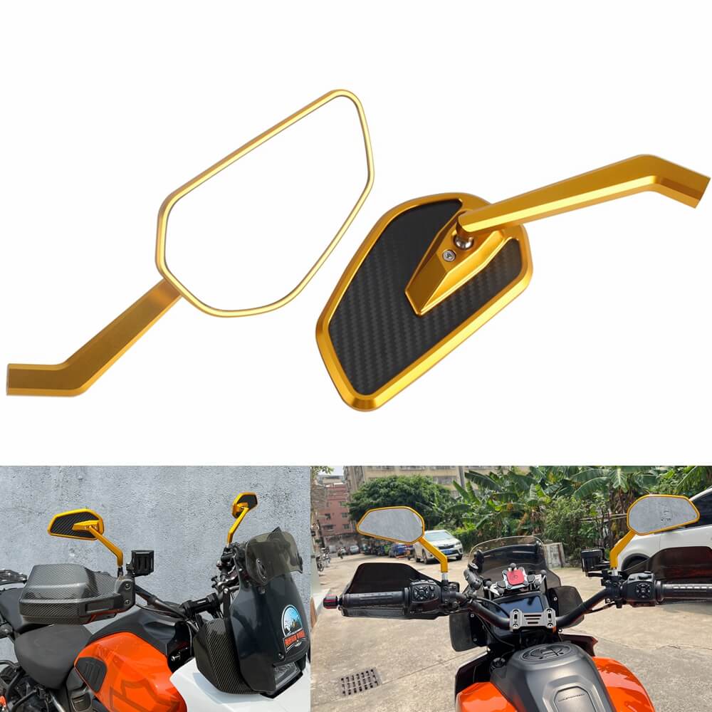 CNC Carbon Fiber Mirrors Rearview Side Mirror For Harley Pan America 1250 Special CVO RA1250SE RA1250S RA1250 RA1250ST 2021-2025 - pazoma