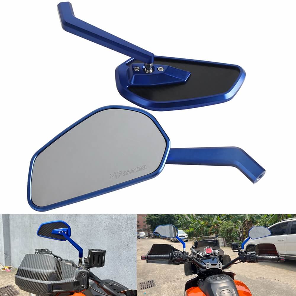 CNC Carbon Fiber Mirrors Rearview Side Mirror For Harley Pan America 1250 Special CVO RA1250SE RA1250S RA1250 RA1250ST 2021-2025 - pazoma
