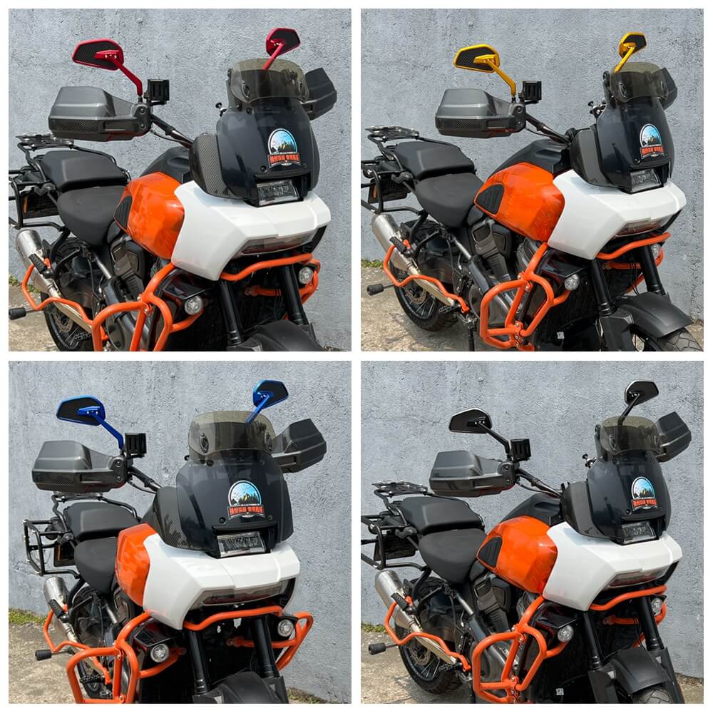 CNC Carbon Fiber Mirrors Rearview Side Mirror For Harley Pan America 1250 Special CVO RA1250SE RA1250S RA1250 RA1250ST 2021-2025 - pazoma