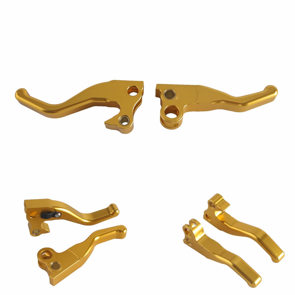 CNC Shorty Hand Control Lever Kit Brake Clutch Levers For Harley FL FX FXST FLST FXD FXR XL 1982-1995 Models by V-Twin - pazoma