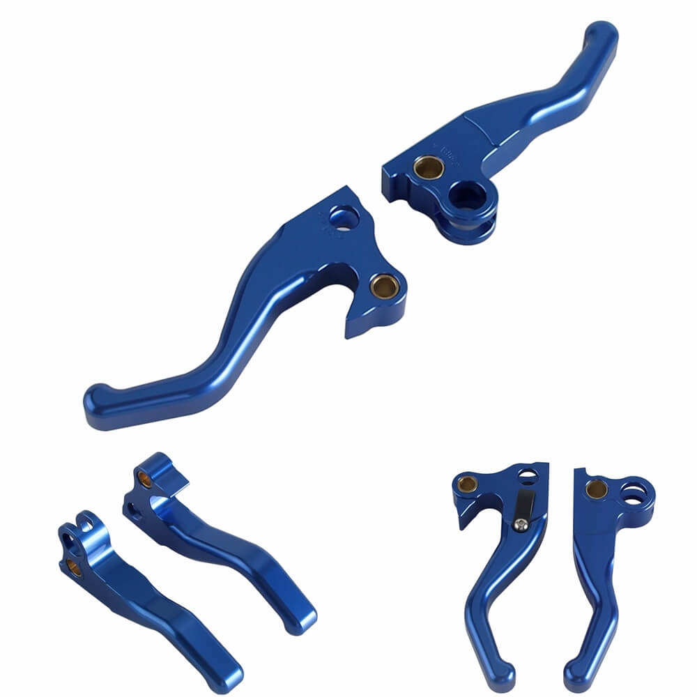 CNC Shorty Hand Control Lever Kit Brake Clutch Levers For Harley FL FX FXST FLST FXD FXR XL 1982-1995 Models by V-Twin - pazoma