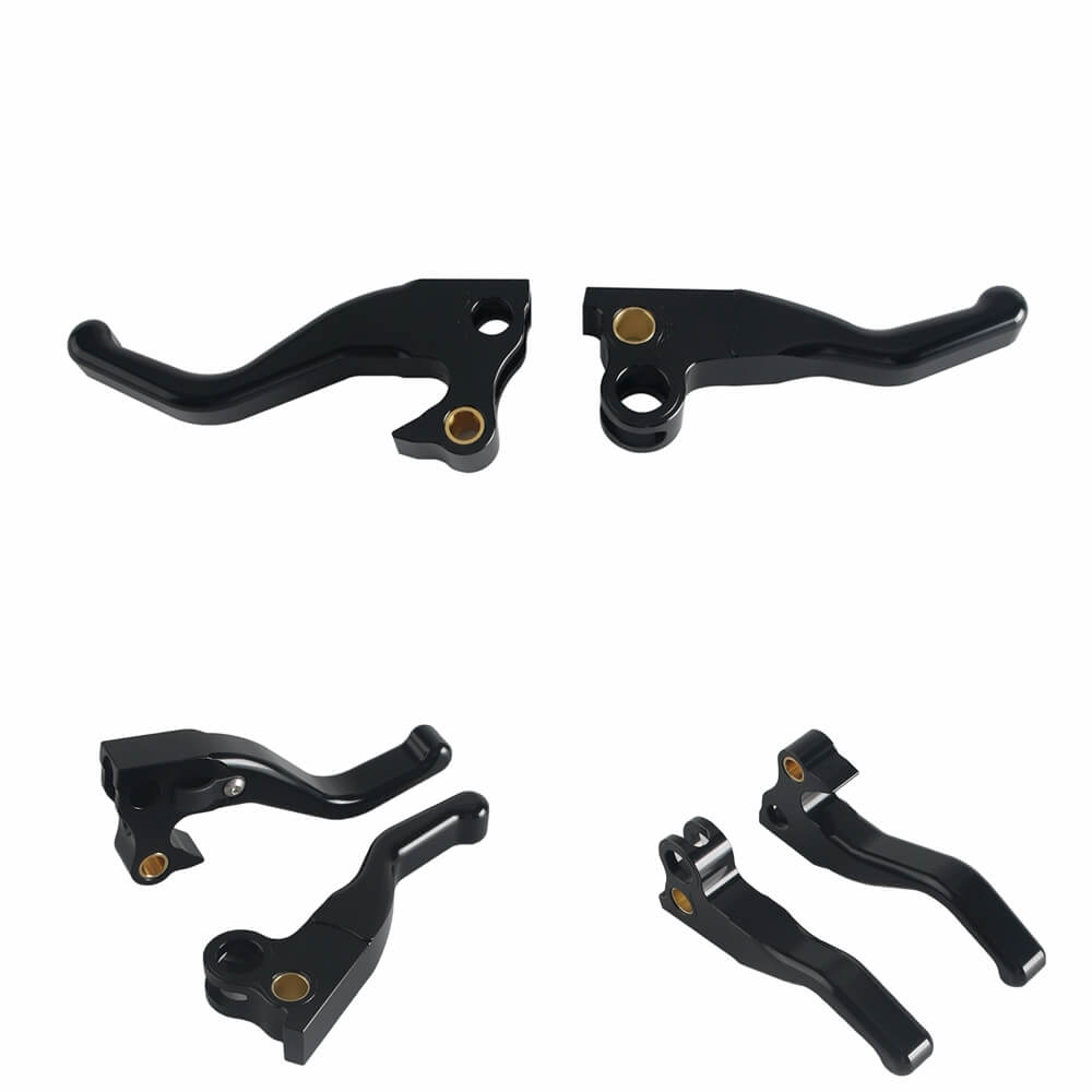 CNC Shorty Hand Control Lever Kit Brake Clutch Levers For Harley FL FX FXST FLST FXD FXR XL 1982-1995 Models by V-Twin - pazoma