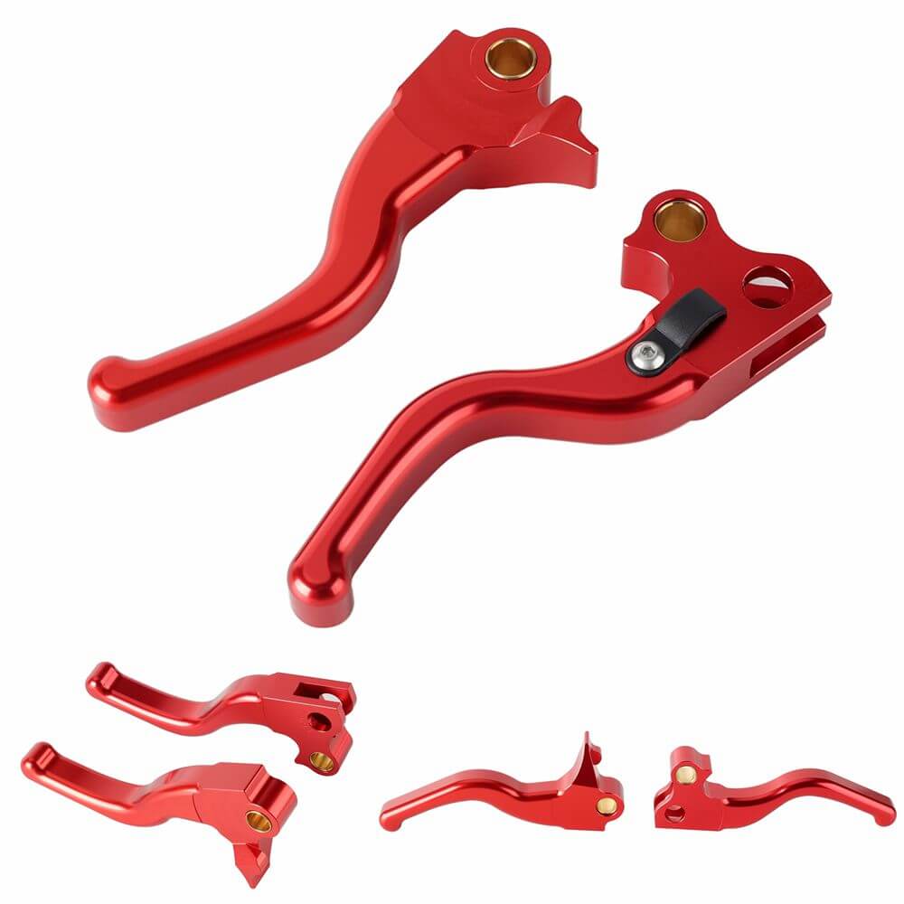 CNC Shorty Hand Control Lever Kit Brake Clutch Levers For Harley Softail Heritage Classic Springer Night Train Springer 96-14 - pazoma