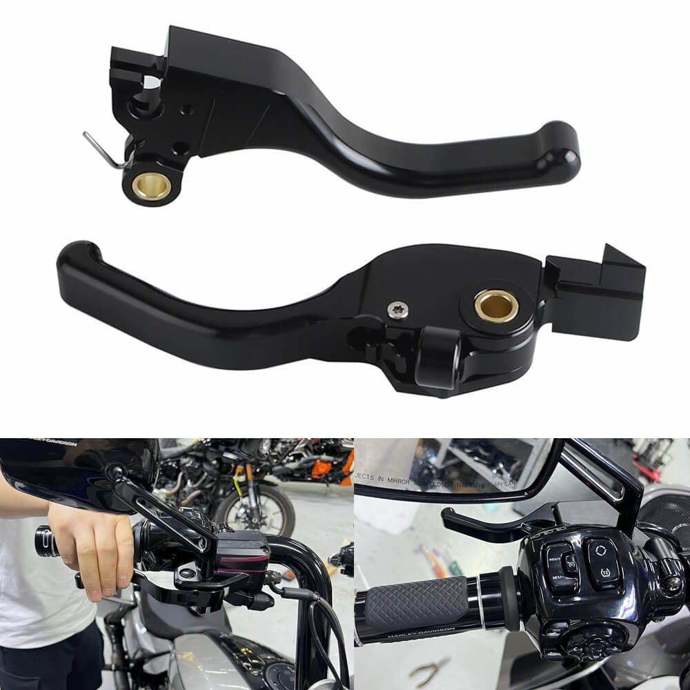 CNC Shorty Hand Control Lever Kit Brake Clutch Levers For Harley Touring Road Glide ST CVO FLTRX FLTRXSE FLTRXSTSE 2023-2025 - pazoma