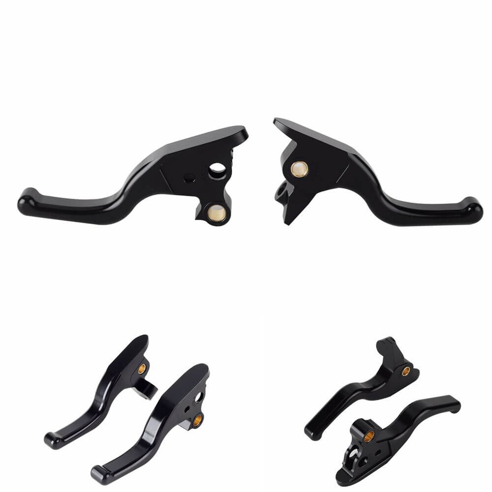 CNC Shorty Hand Control Lever Kit Brake Clutch Levers For Harley Touring Street Road Glide Custom Road King 2008-2013 - pazoma