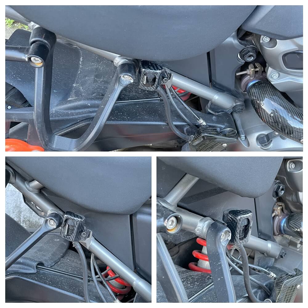 Carbon Fiber Oil Cup Cap Protector Cover Rear Brake Pump Fluid Reservoir Guard For Harley Pan America 1250 ST Special RA1250S RA1250 CVO RA1250SE 21- - pazoma