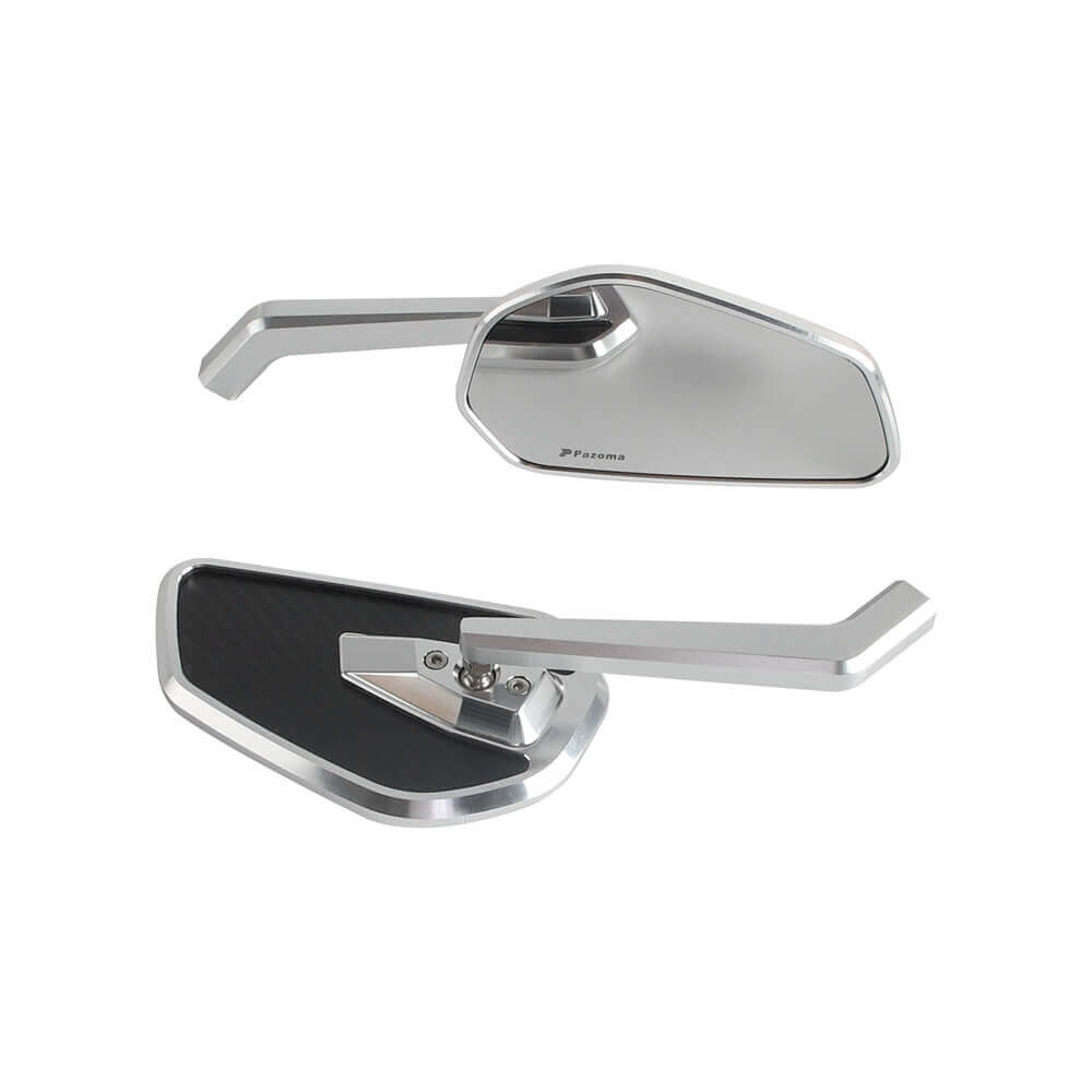 CNC Carbon Fiber Mirrors Rearview Side Mirror For 8mm 10mm Mirror Thread and Harley Davidson - pazoma