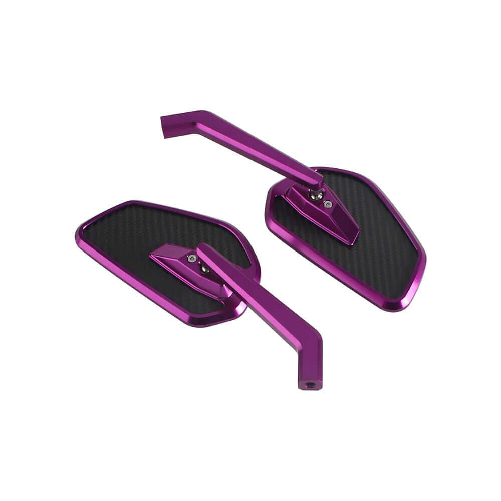 Club Style CNC Carbon Fiber Mirrors Rearview Side Mirror For Harley Street Road Glide Dyna Low Rider Super Glide Sportster XL T-Bars - pazoma