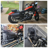 Club Style Escape Saddlebags Saddle Luggage Storage Bag w/Waterproof covers reflective strips For Harley Softail Dyna Super Glide Sportster FXR FXLRS - pazoma