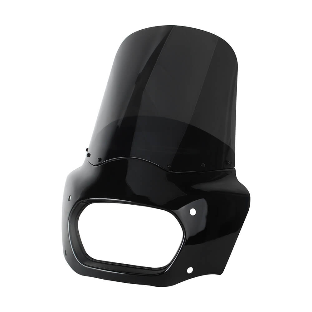 Club Style Front Headlight Fairing Lamp mask Cowl w/15" 11" Windshield For Harley Softail M8 Fat Bob 114 FXFB FXFBS 2018-2025 - pazoma