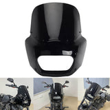 Club Style Front Headlight Fairing w/15" 11" Windshield For Harley Softail M8 Fat Bob 114 FXFB FXFBS 2018-2025 - pazoma