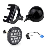 Club Style Headlight Risers Mount Bracket Under The Triple Tree W/ 5.75” LED Headlamp For Harley Softail Fat Street Bob Standard Low Rider S - pazoma