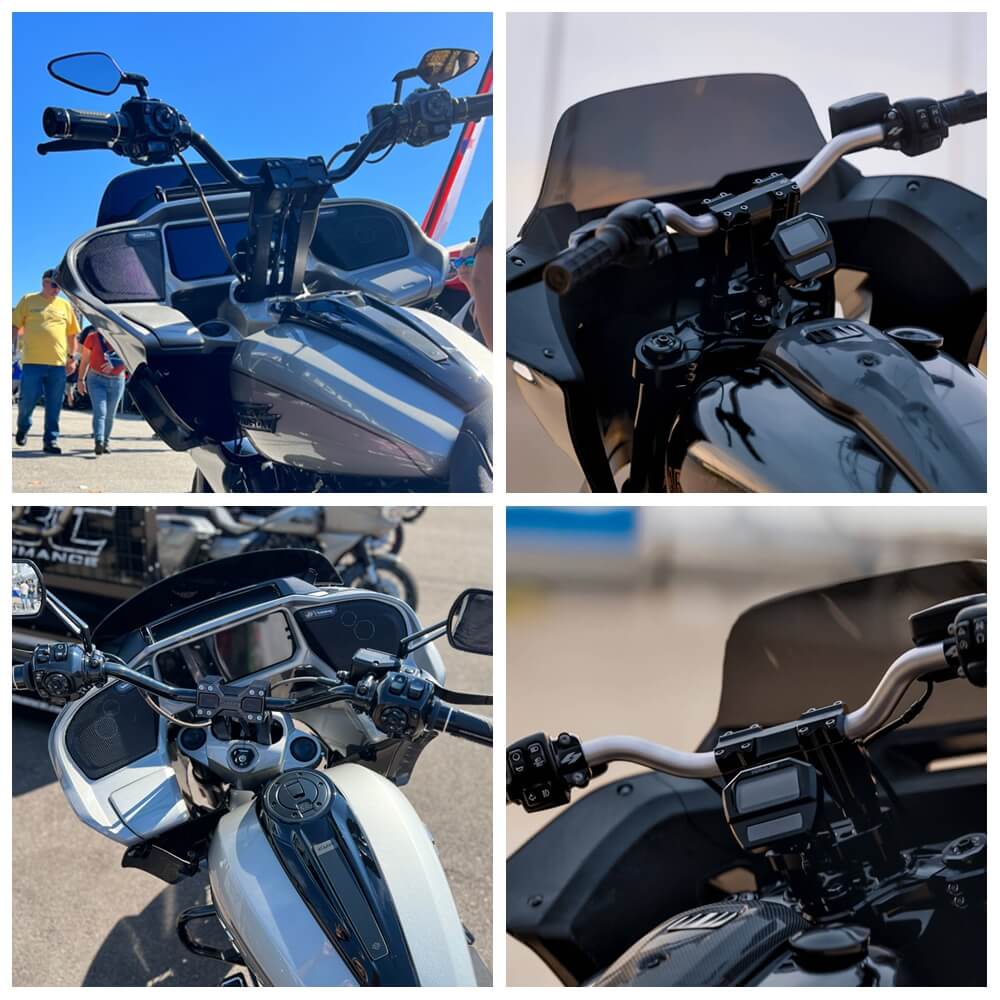 Club Style Moto Bars Stainless Performance Mid-Rise 1" Dia Handlebar For Harley Road Glide Street Glide Ultra ST CVO 2023.5-2025 - pazoma