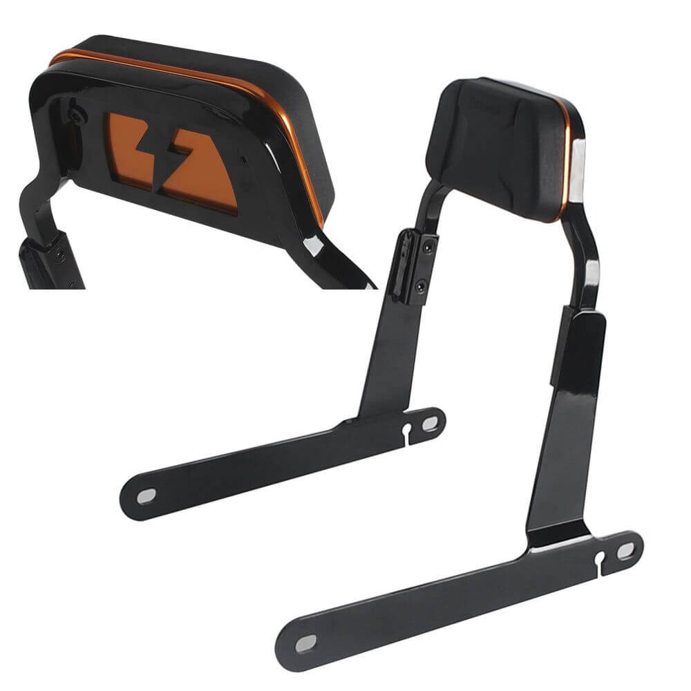 Club Style Passenger Backrests Low profile Fixed Mini Sissy Bar Kit For Harley Dyna Low Rider FXDL Street Bob FXDB Super Glide FXD '06-'17 - pazoma