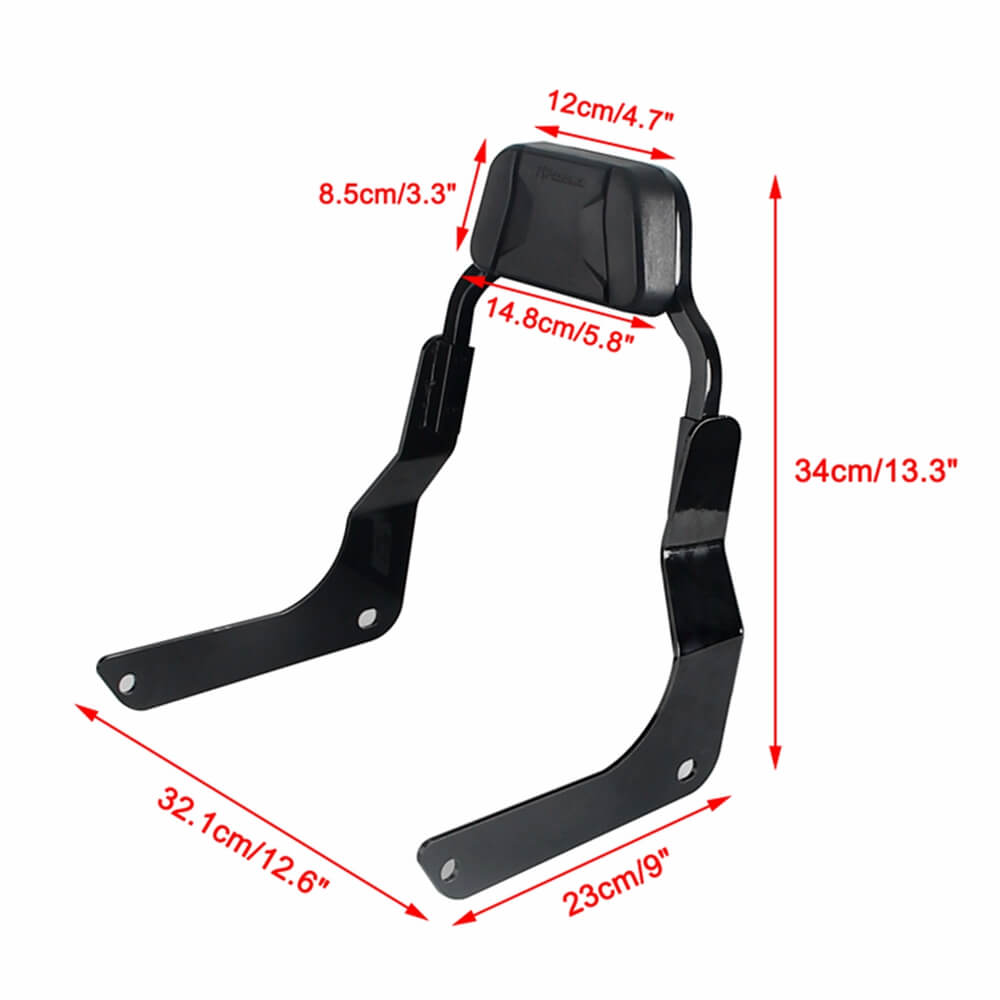 Club Style Passenger Backrests Low profile Fixed Mini Sports Sissy Bar Kit For Harley M8 Softail Fat Bob FXFB FXFBS 2018-2025 - pazoma