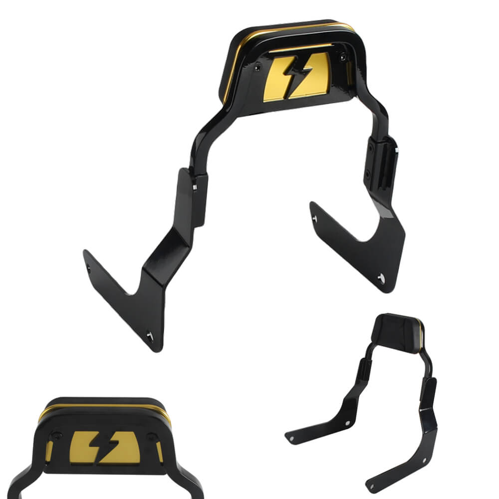 Club Style Passenger Backrests Low profile Fixed Mini Sports Sissy Bar Kit For Harley M8 Softail Fat Bob FXFB FXFBS 2018-2025 - pazoma