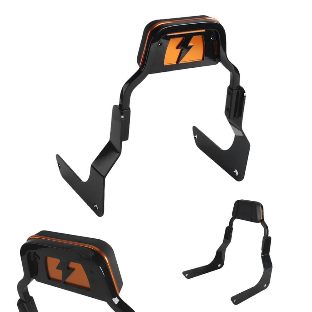 Club Style Passenger Backrests Low profile Fixed Mini Sports Sissy Bar Kit For Harley M8 Softail Fat Bob FXFB FXFBS 2018-2025 - pazoma