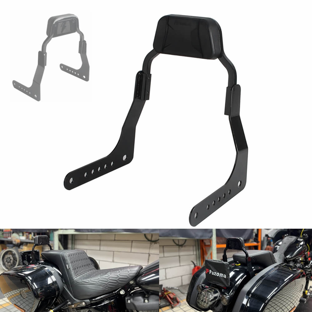 Club Style Passenger Backrests Low profile Fixed Mini Sports Sissy Bar For Harley M8 Softail Low Rider ST FXLRST FXRST Sport Glide FLSB 2018- - pazoma