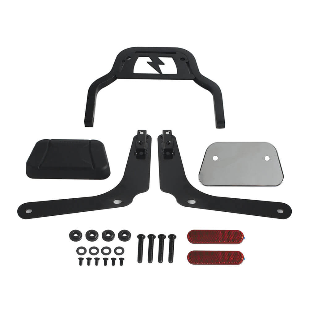 Club Style Passenger Backrests Low profile Fixed Mini Sports Sissy Bar Kit For Harley M8 Softail Street Bob FXBBS FXBB FLDE FLSL FXST Standard 2018- - pazoma