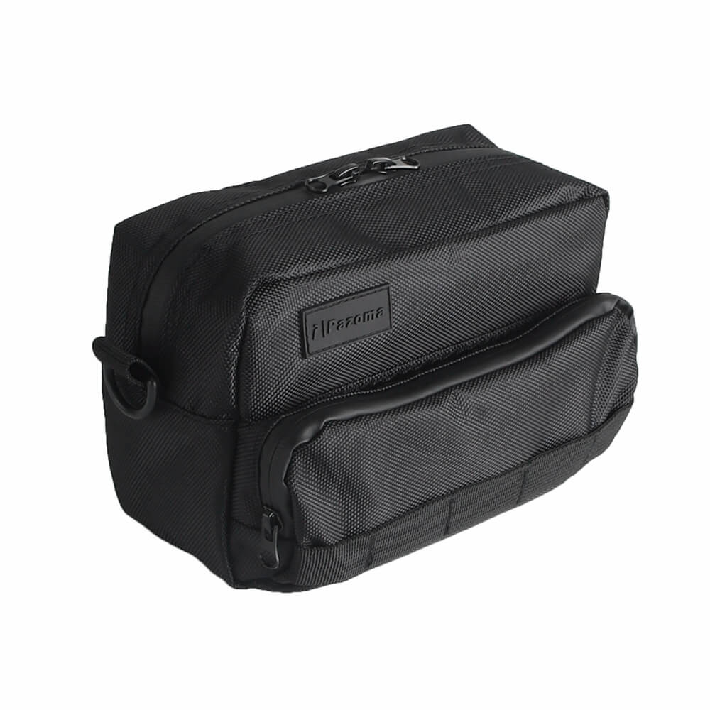 Club Style Tall Utility Molle Traveller Bar Handlebar T-Bar Bag Tool Bags For Harley Softail Sportster Dyna Street Bob FXBB Low Rider S Black - pazoma