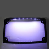 Curved License Plate Mount Relocation Bracket with LED Frame For Harley M8 Softail Low Rider S/ST FXLRS FXLRST 2020-2025 - pazoma