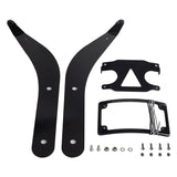 Curved License Plate Mount Relocation Bracket with LED Frame For Harley M8 Softail Low Rider S/ST FXLRS FXLRST 2020-2025 - pazoma