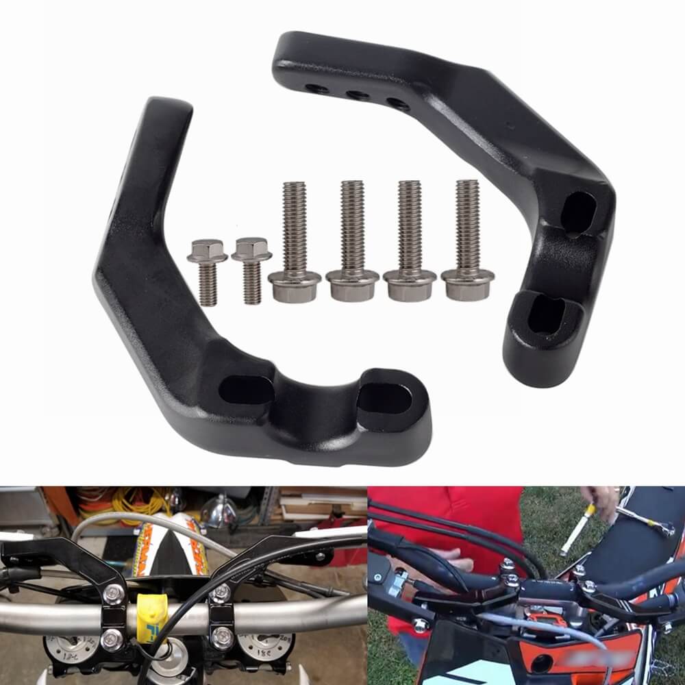 Dirt Bike 7/8" 1-1/8" Handlebar Handguard Bar Clamp Mounts For KTM Husqvarna Honda Suzuki Kawasaki Yamaha - pazoma