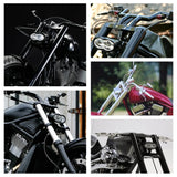 Harley V-Rod Choppers Bobbers Cyclops Custom Motorcycle Headlight Double Oval Wave Twin Headlamp - pazoma