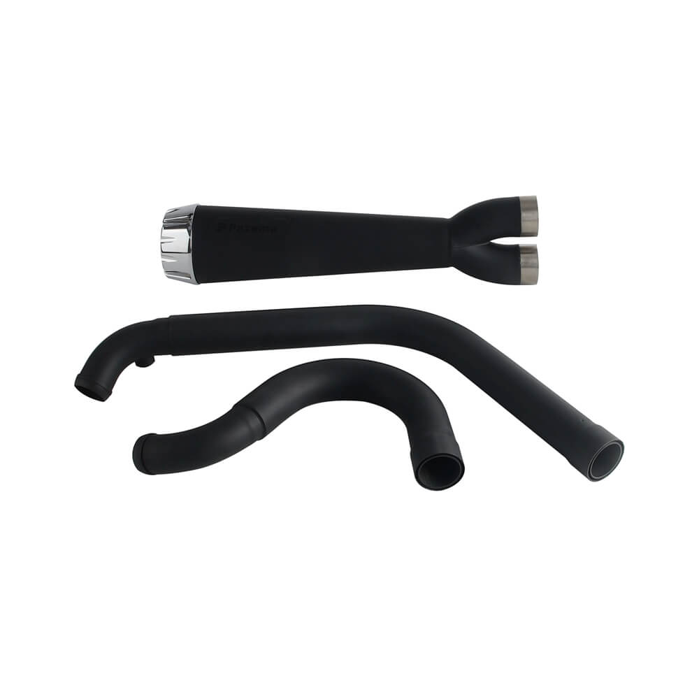 2-into-1 Full Complete Exhaust System Stainless Steel Muffler For 2006-17 Harley Dyna Fat Bob Low Rider S Street Bob Wide Super Glide - pazoma