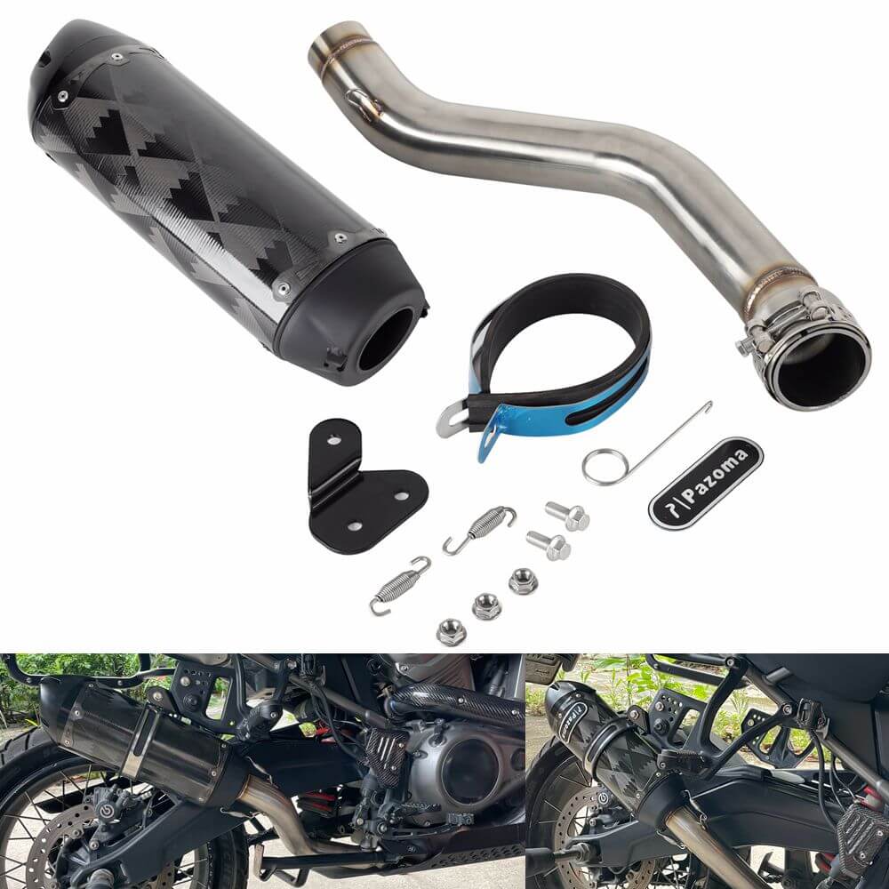 Harley Pan America 1250 ST Special CVO RA1250SE RA1250S RA1250ST Carbon Fiber Street Cannon Muffler Slip-On Pipe Exhaust System 2021-2025 - pazoma