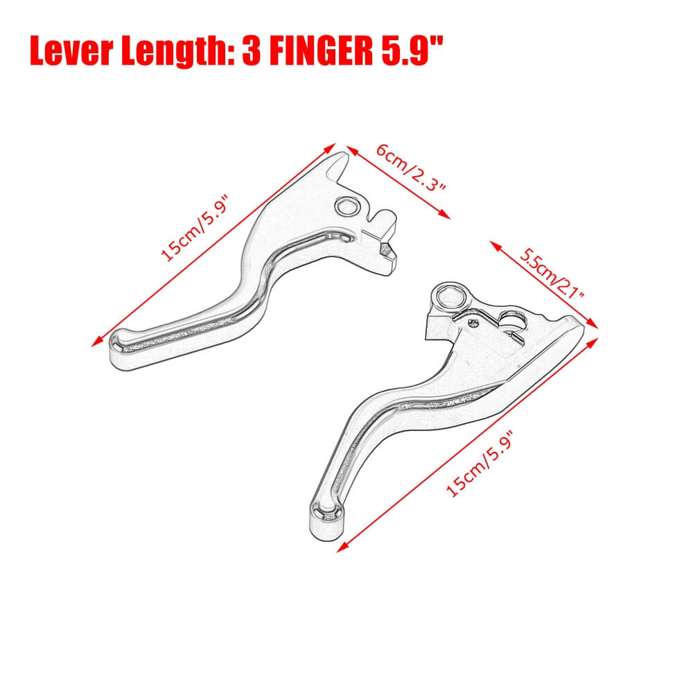 CNC Shorty Hand Control Lever Kit Brake Clutch Levers For Harley Tri Glide Ultra Classic CVO/SE Freewheeler 2019-2020 - pazoma