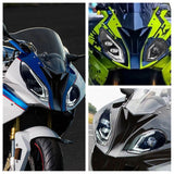 For BMW S1000RR 2015-2018 LED Headlight Assembly with Daylight Running Light DRL Plug and Play Big Improvement Over Stock Headlamp - pazoma