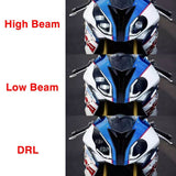 For BMW S1000RR 2015-2018 LED Headlight Assembly with Daylight Running Light DRL Plug and Play Big Improvement Over Stock Headlamp - pazoma