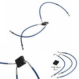 Front Extended Length Upper Lower Brake Line w/ABS Master Cylinder Kit For Harley Softail Low Rider ST S Fat Bob FXDRS 9-13" Handlebar - pazoma