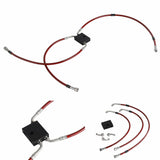 Front Extended Length Upper Lower Brake Line w/ABS Master Cylinder Kit For Harley Softail Low Rider ST S Fat Bob FXDRS 9-13" Handlebar - pazoma