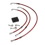 Extended Length Upper Lower Brake Line w/ABS Master Cylinder For Harley Softail Low Rider ST S Fat Bob FXDR - pazoma