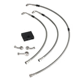 Extended Length Upper Lower Brake Line w/ABS Master Cylinder For Harley Softail Low Rider ST S Fat Bob FXDR - pazoma