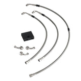 Extended Length Upper Lower Brake Line w/ABS Master Cylinder For Harley Softail Low Rider ST S Fat Bob FXDR - pazoma