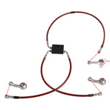 Harley Softail M8 Low Rider ST S FXLRST Fat Bob FXFB FXDRS 16-18" Handlebar Front Extended Length Upper Lower Brake Line w/ABS - pazoma