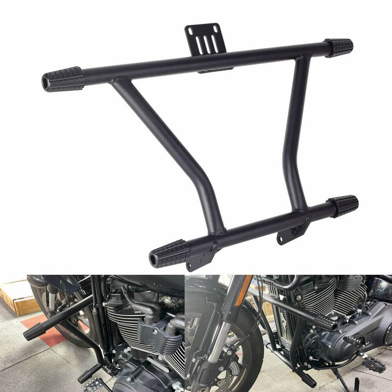 Front High 2 Step Crash Cage Bar Engine Guard Rear Passenger Frame Slider Highway Peg For Harley Softail M8 Low Rider ST 117 FXLRST - pazoma