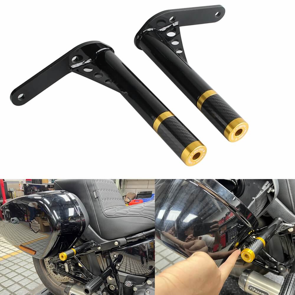Front Highway Engine Guard Crash Bar Rear Saddlebag Guards Frame Slider For Harley Softail Low Rider ST 117 FXLRST 2022-2025 - pazoma