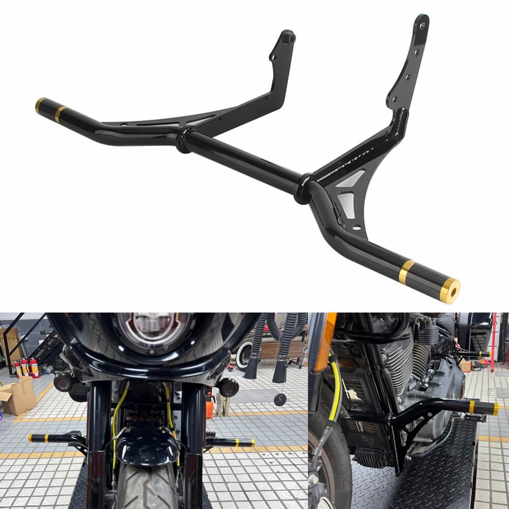 Front Highway Engine Guard Crash Bar Rear Saddlebag Guards Frame Slider For Harley Softail Low Rider ST 117 FXLRST 2022-2025 - pazoma