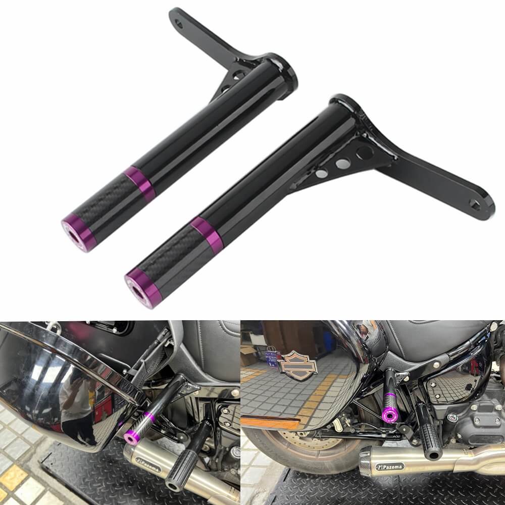 Front Highway Engine Guard Crash Bar Rear Saddlebag Guards Frame Slider For Harley Softail Low Rider ST 117 FXLRST 2022-2025 - pazoma