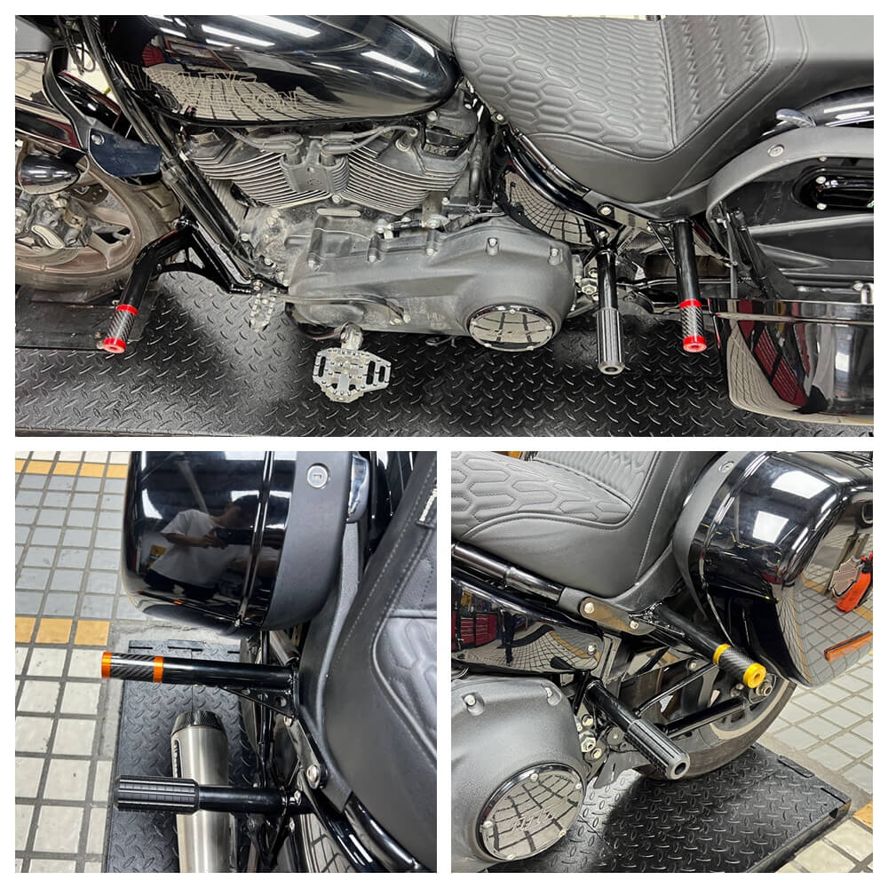 Front Highway Engine Guard Crash Bar Rear Saddlebag Guards Frame Slider For Harley Softail Low Rider ST 117 FXLRST 2022-2025