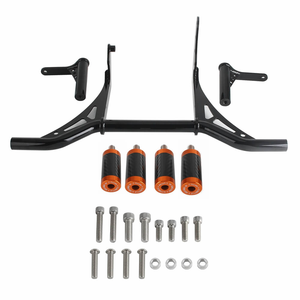 Front Highway Engine Guard Crash Bar Rear Saddlebag Guards Frame Slider For Harley Softail Low Rider ST 117 FXLRST 2022-2025 - pazoma