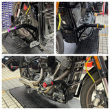 Front Highway Engine Guard Crash Bar Rear Saddlebag Guards Frame Slider For Harley Softail Low Rider ST 117 FXLRST 2022-2025 - pazoma