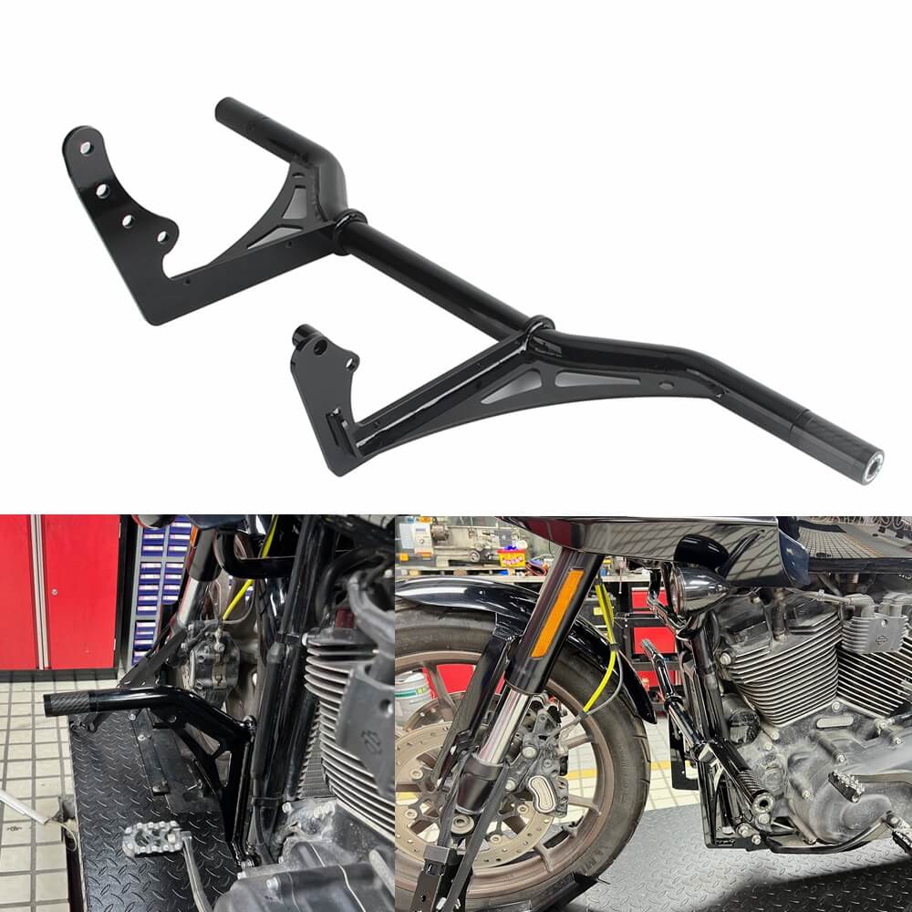 Front Highway Engine Guard Crash Bar Rear Saddlebag Guards Frame Slider For Harley Softail Low Rider ST 117 FXLRST 2022-2025 - pazoma